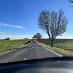 Eine Landstraße in Niederösterreich als Metapher für eine lange Reise.